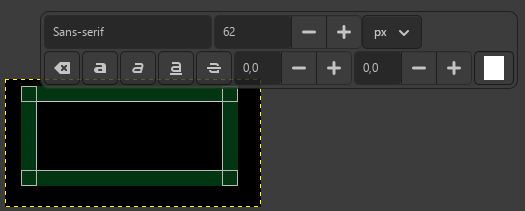 GIMP resize text box